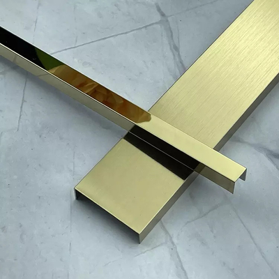 PVD Color Stainless Steel U Trim Decorative SS Tile Trim 12mm