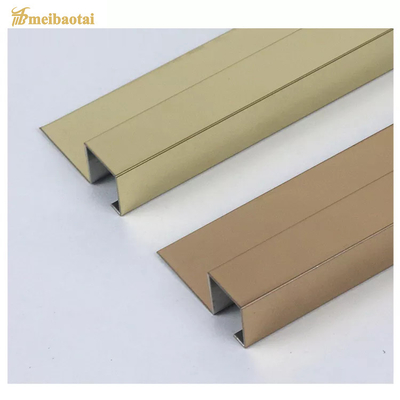Rose Gold Mirror Tile Trim Stainless Steel Customized Profile Decorate Wall