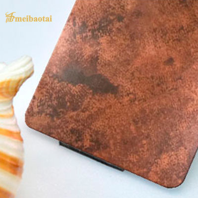 좋은 가격 SS304는 색깔 고대 구리 스테인레스 강판 장식 벽을 노화시켰습니다 온라인으로