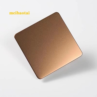 Rose Gold PVD Color Coating Standblast Stainless Steel Sheet Decoration Plate