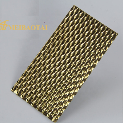 Gold Rose Gold Stamped Decorative Stainless Steel Plate Sustainable