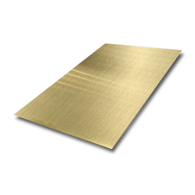 Champagne Gold Hairline Stainless Steel Sheet Four Feet