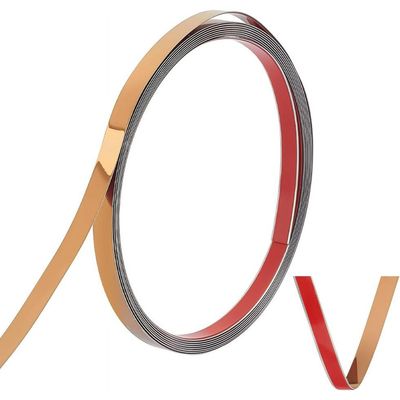 Gold Rose Gold Mirror Metal Stainless Steel Adhesive Roll Flat Tape