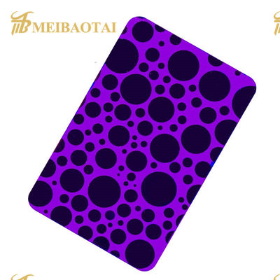 좋은 가격 Pvd 자주빛 니스는 노번셀 영화와 스테인레스 강판을 식각했습니다 온라인으로