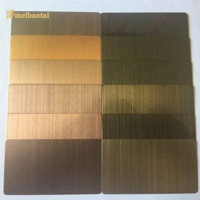 좋은 가격 0.55mm 두께 1219x2438mm 안티 지문 헤어 라인 스테인리스 스틸 시트 PVD 컬러 코팅 온라인으로