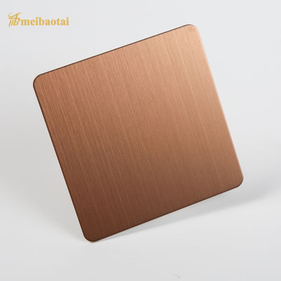 좋은 가격 브라운 로즈 골드 PVD 코팅 201 등급 헤어라인 스테인리스 스틸 시트 1219x2438mm (장식용) 온라인으로