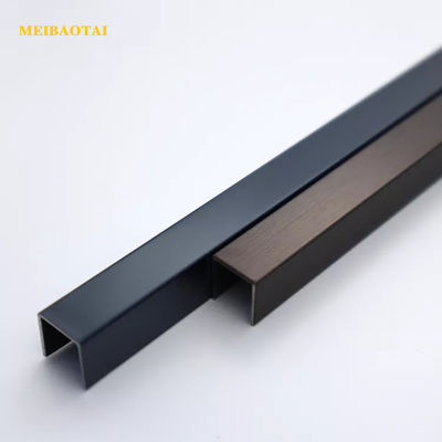 좋은 가격 DIN 표준 브러쉬 스틸 10mm U 채널 엣지 프로필 스테인리스 스틸 타일 트림 온라인으로