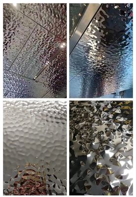 좋은 가격 Ss304 201mm 미러 컬러 워터 리플 시트 장식 부스, 천장, 벽, 컵 온라인으로