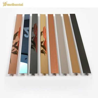 2438mm 길이 304 스테인레스 스틸 타일 트림 벽과 바닥에 거울 표면