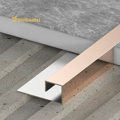 좋은 가격 장미 금 그린 흑경 스테인레스 강 타일 정비 0.65 밀리미터 Ｔ 프로필 온라인으로