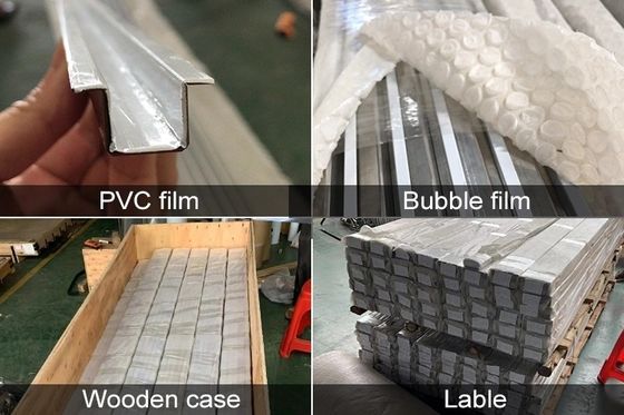 0.65mm 두께 스테인리스 스틸 타일 트림 컬러 플래팅 및 V 갈래 SS U V 프로필