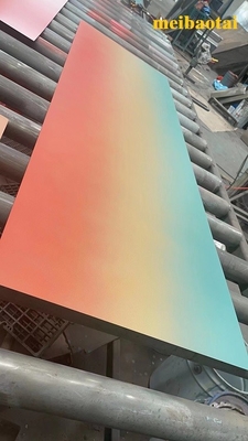 그라디언트 컬러 2.0mm 스테인리스 스틸 시트 장식 로비 벽 천장