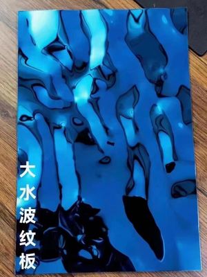 블루 미러 워터 리플 304 등급 지속가능한 1.20mm 두께의 냉불 스테인레스 스틸 판
