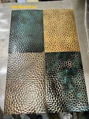 좋은 가격 4*8FT 고대 색의 스테인리스 스틸 엠보스 엽 0.85mm 두께 온라인으로