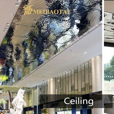 좋은 가격 Ss304 201 0.65mm 거울 물 물결 잎 장식 천장, 벽 온라인으로