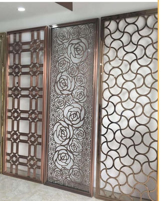 좋은 가격 우아한 패턴 레이저 절단으로 사용자 정의 할 수있는 스테인리스 스틸 룸 디바이더 온라인으로