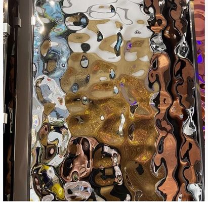 장식용 은경 마감 0.65mm 두께 ASTM 표준 물결 무늬 스테인리스 스틸 시트