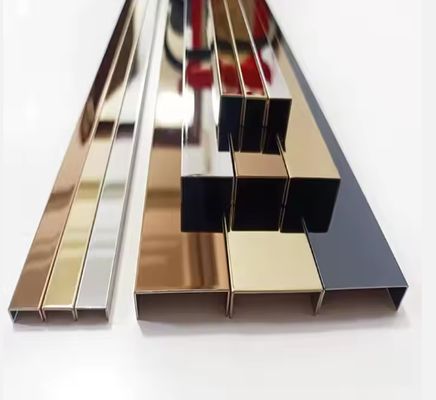 좋은 가격 8K 거울 스테인리스 스틸 U 프로필 장식 벽 온라인으로