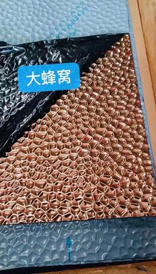 허니콤 디자인 스탬핑 PVD 컬러 코팅 스테인리스 스틸 시트 304 등급 1219x2438mm
