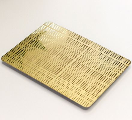 좋은 가격 금 거울 마무리 304 스테인레스 스틸 에치드 시트 장식판 1219x2438mm 크기 온라인으로