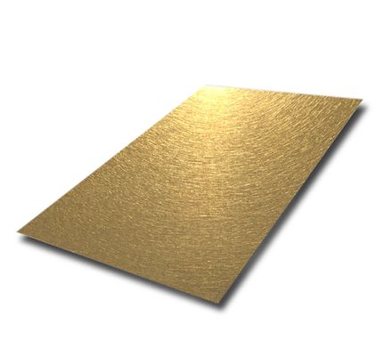 Gold Pvd Color Coating Stainless Steel Vibration  Sheet Decoration Plate