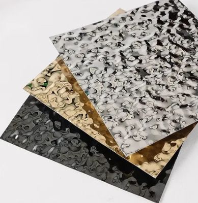 좋은 가격 거울 색 스테인레스 스틸 물 물 파동 잎 장식 천장 온라인으로