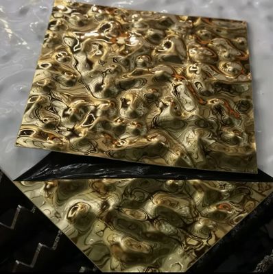 좋은 가격 s304 201 스테인레스 스틸 금 거울 물 물결 판 장식 벽 온라인으로