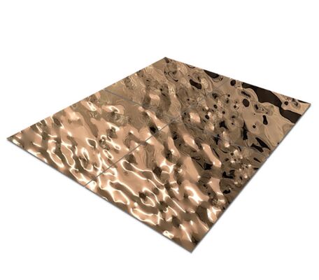 로즈 골드 미러 워터 리플 시트 장식 벽, 셀링, 호텔