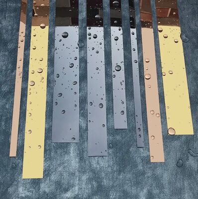 자기 접착성 스테인리스 스틸 트림, 유연한 금속 가장자리 벽 장식