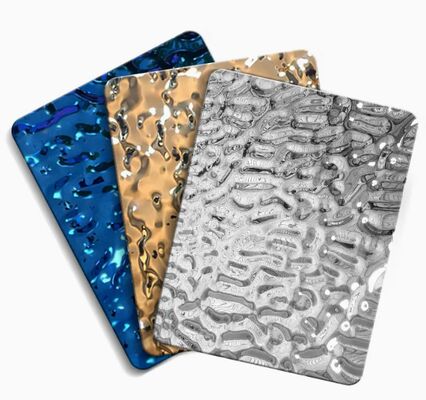 3D 미러 마무리 물 물결 호텔 프로젝트용 스테인리스 스틸 패널