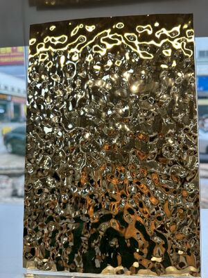 304 등급 PVD 코팅 물 물결 스테인리스 스틸 시트 1219x2438mm 천장 및 벽