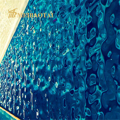 좋은 가격 상한을 위해 두꺼운  201 스테인레스 강 푸른 바다 잔물결 시트 0.65 밀리미터는 장식합니다 온라인으로