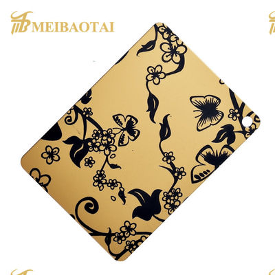 좋은 가격 Pvd 칼라코팅 반사경 스테인레스 강 에칭된 시트 1219x2438mm 온라인으로