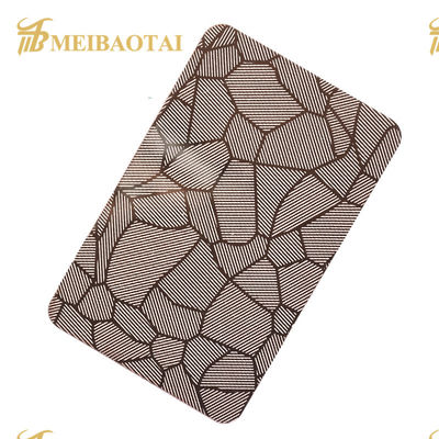 좋은 가격 장미빛 금 흑경은 304 스테인레스 강판 4 피트를 식각했습니다 온라인으로