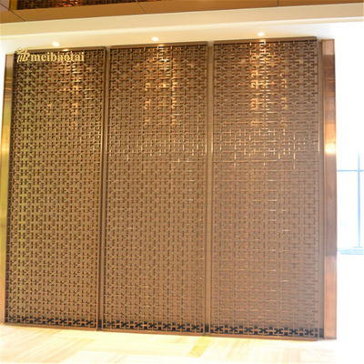 좋은 가격 셰이크 모양의 벽돌 스테인리스 스틸 룸 디바이더 호텔 장식 온라인으로