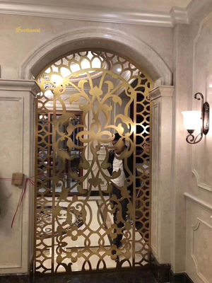 좋은 가격 청동색 맞춤형 금속 방 분리판 호텔용 장식 온라인으로