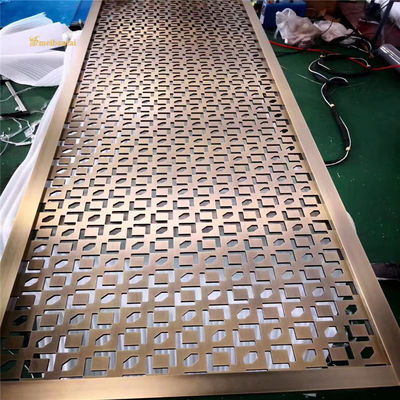 좋은 가격 PVD 금 흑색 접착 스테인리스 스틸 알루미늄 방 파티션 사용자 정의 크기 온라인으로