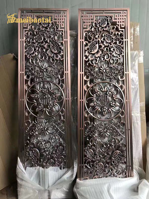 좋은 가격 201 304 고대 청동 호텔 장식 스테인리스 스틸 방 분단기 온라인으로