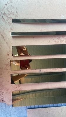 JIS 표준 골드 플래팅 스테인리스 스틸 엣지 트림 타일 보호를 위해 0.85mm 두께