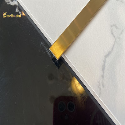매트 골드 304 스테인리스 스틸 T 모양 타일 트림 코너 금속 프로파일 GB 표준