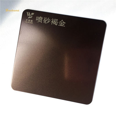좋은 가격 샌드블라스팅 브라운 골드 0.65mm 두께 장식용 스테인리스 스틸 시트 SS 플레이트 온라인으로