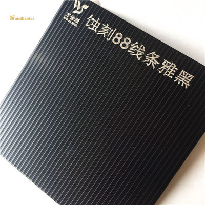좋은 가격 검은색 NO.88 라인 패턴 등급 304 이중 PVC 필름 에치 스테인리스 스틸 시트 엘리베이터 장식용 온라인으로