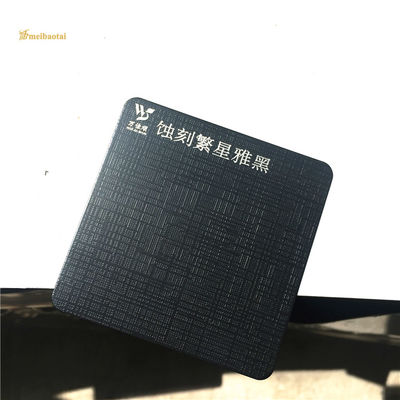 좋은 가격 안티 피거 프린트 PVD 블랙 에치 스테인리스 스틸 시트 0.65mm 두께 문 장식 온라인으로