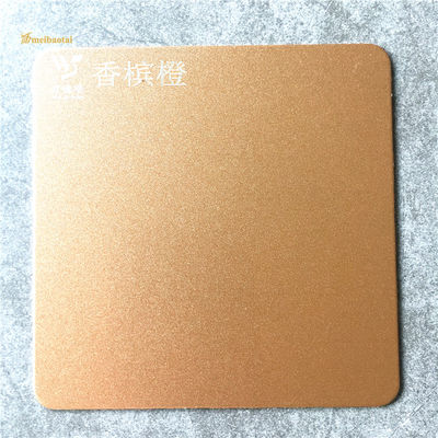 벽 장식 및 클래딩용 오렌지 샌드블라스트 304 스테인리스 스틸 시트 0.65mm 두께